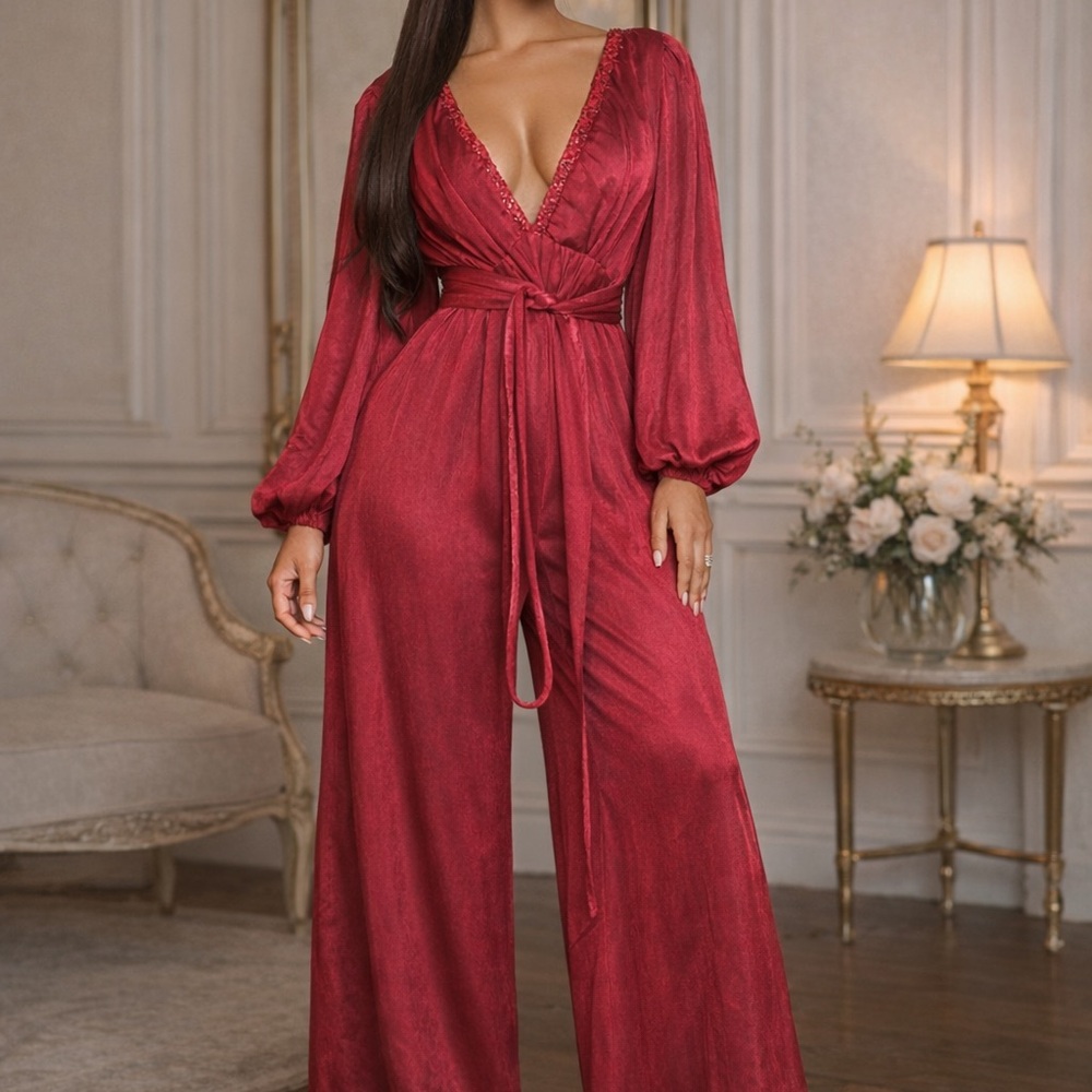 Nordstrom Deep Red Women's Jumpsuit